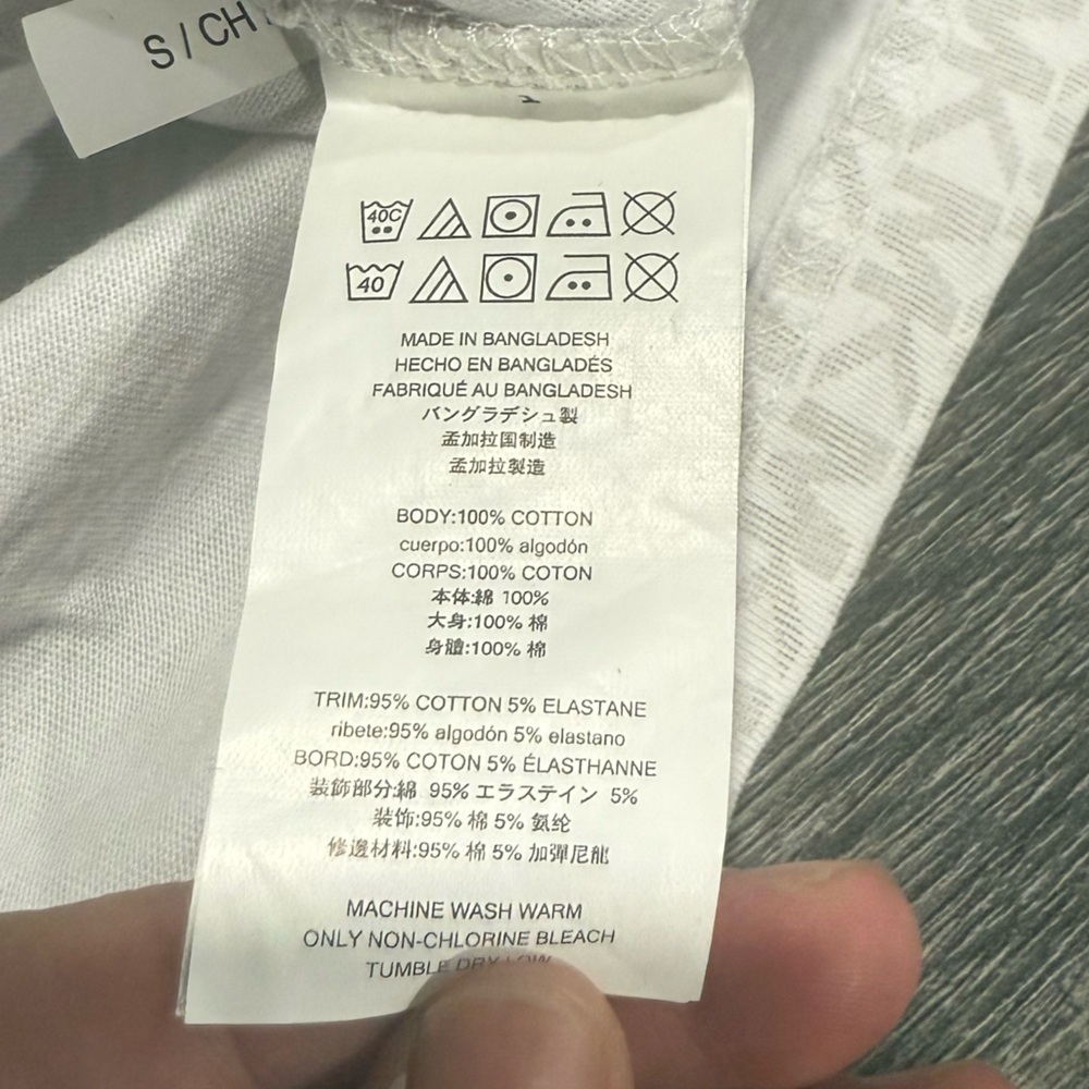 Michael Kors Men's Cream Patterned Tee - Picture 5 of 12